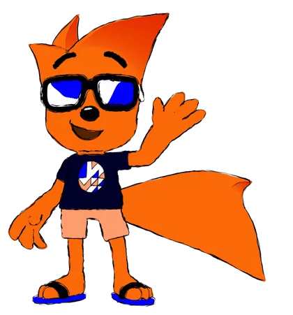 Ace — the event mascot waving hello